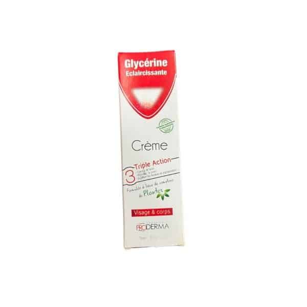 PRODERMA CREME GLYCERINE ECLAIRCISSANTE TRIPLE ACTION