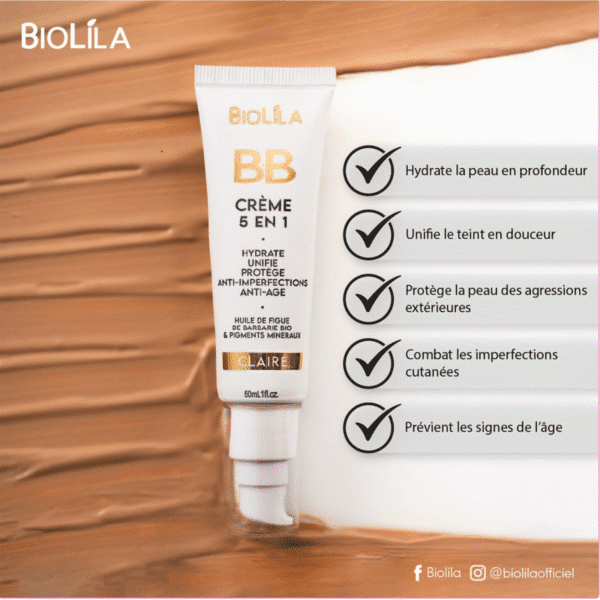 BIOLILA BB CREME 5EN 1 CLAIR 50ML – Image 2