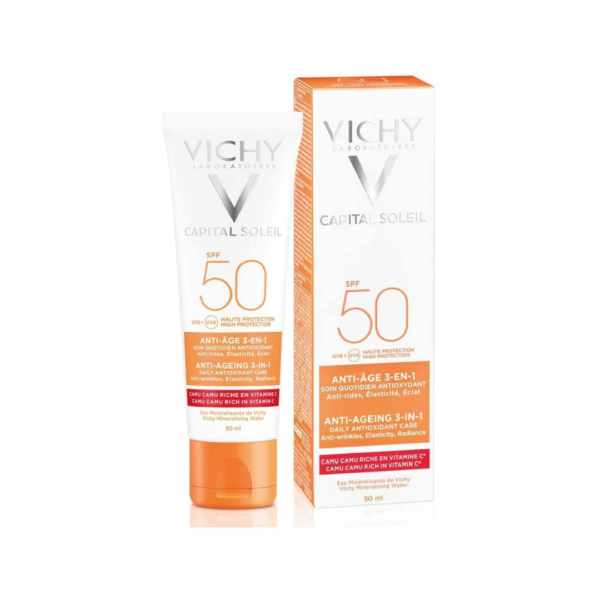 VICHY CAPITAL SOLEIL ANTI AGE 3EN1 50ML