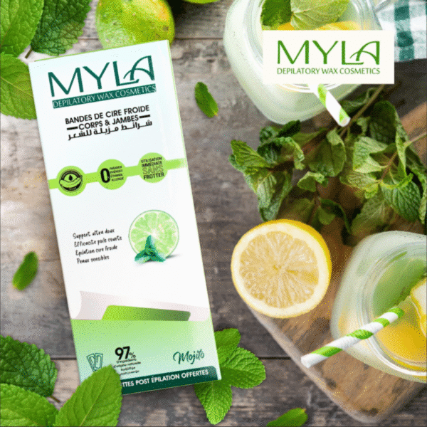 MYLA BANDE DE CIRE FROIDE CORPS ET JAMBE CITRON – Image 2