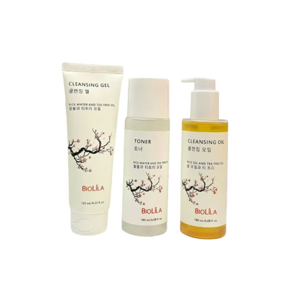 BIOLILA PACK TONER 180ML + CLEANSING OIL 180ML + CLEANSING GEL 125ML