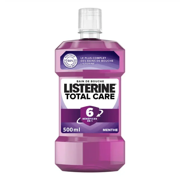 LISTERINE BAIN DE BOUCHE 500ML  TOTAL CARE MAUVE