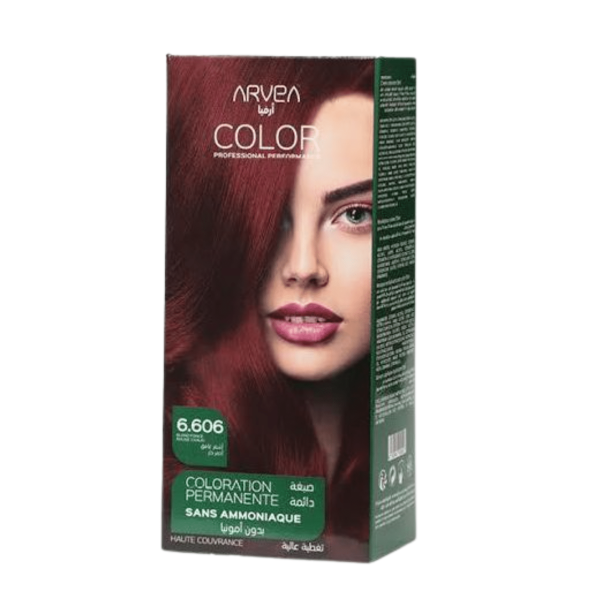 ARVEA COLORATION SANS AMONIAQUE 6.606 BLOND FONCE ROUGE CHAUD