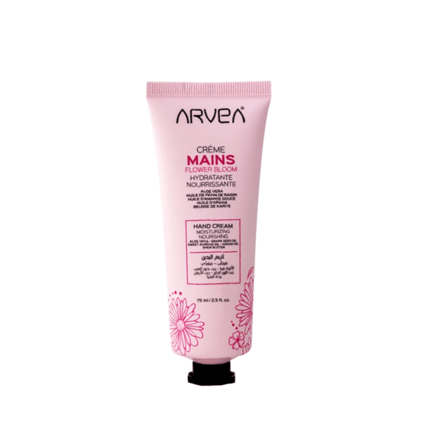 ARVEA CREME MAINS 75ML FLOWER BLOOM HYDRATANTE NOURRISSANTE