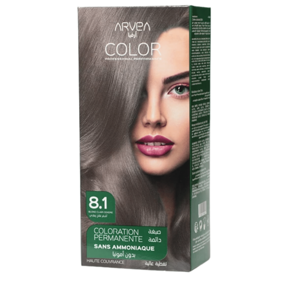 ARVEA COLORATION SANS AMONIAQUE 8.1 BLOND CLAIR CENDRE