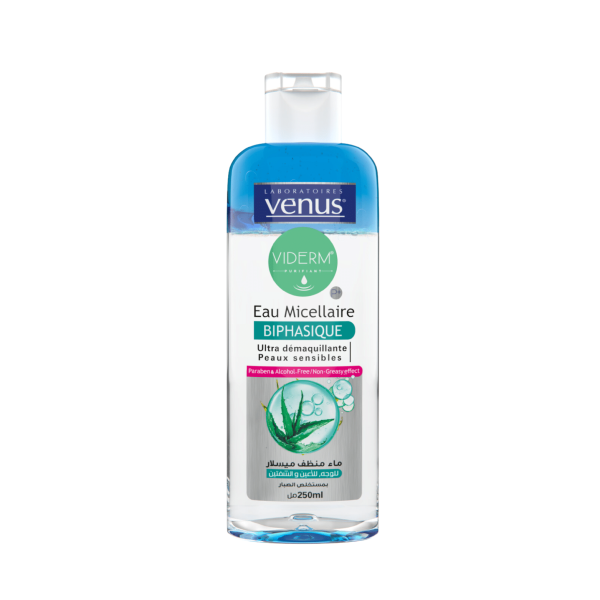 VENUS EAU MICELLAIRE 250ML BIPHASIQUE PEAUX SENSIS