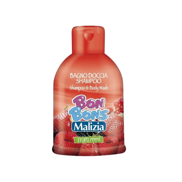 MALIZIA BONBON SHAMPOING & GEL DE DOUCHE ROUGE