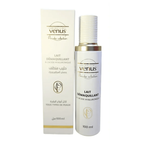 VENUS PRIVATE COLLECTION LAIT DEMAQUILLANT A L'ACIDE HYALURONIQUE 100ML
