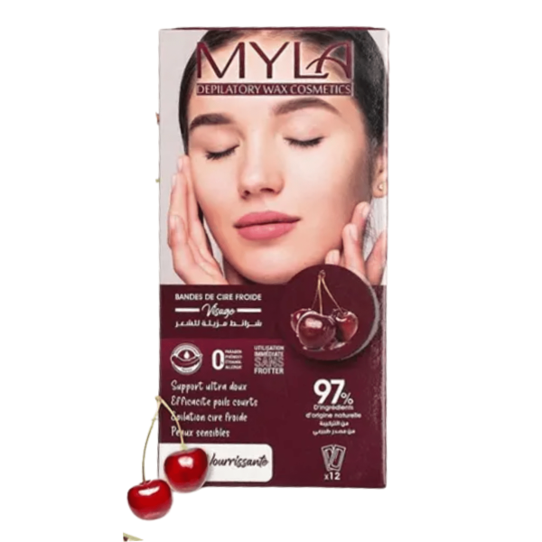MYLA BANDE DE  CIRE VISAGE CERISE NOURRISSANTE