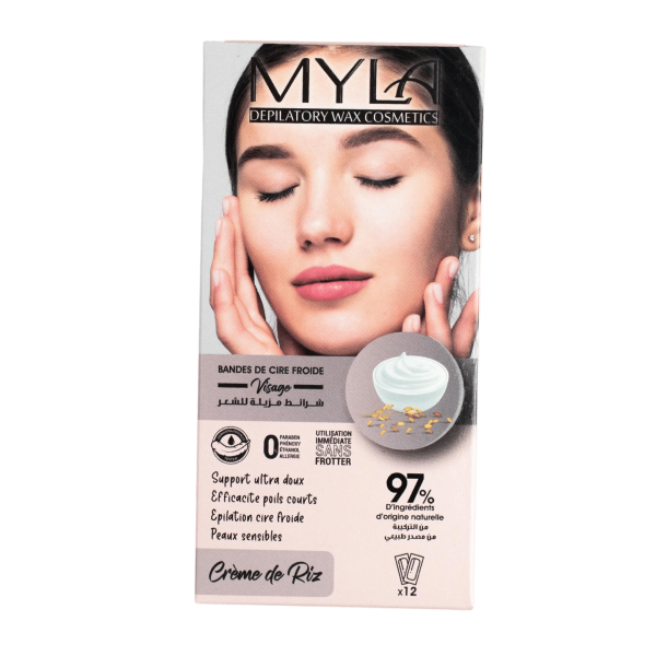 MYLA BANDE DE  CIRE VISAGE CREME DE RIZ