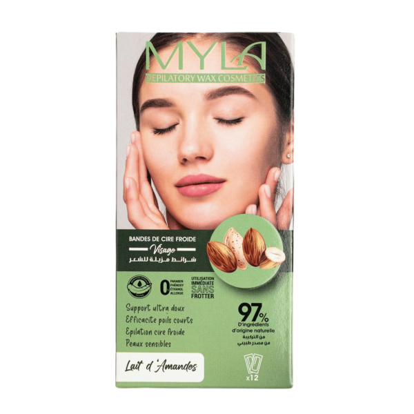 MYLA BANDE DE  CIRE VISAGE LAIT D'AMANDES