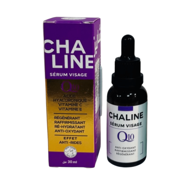 CHALINE SERUM VISAGE Q10 ACIDE HYALURONIQUE VITAMINE C VITAMINE E EFFET ANTI RIDES
