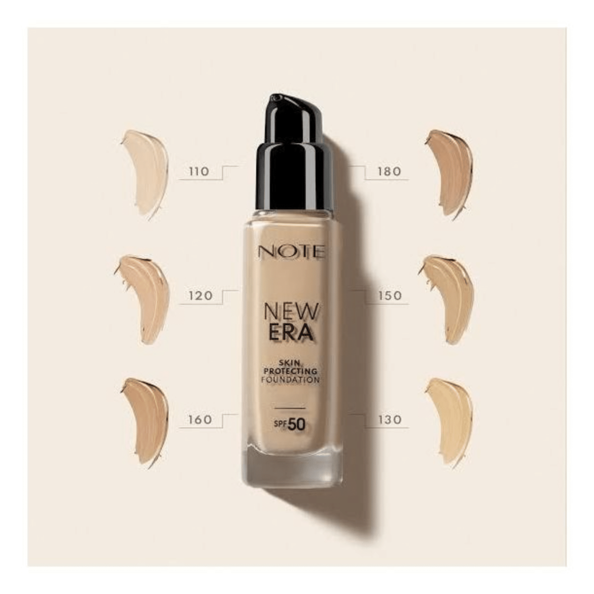 Note 50 Spf NOTE NEW ERA SKIN PROTECTING FOUNDATION SPF 50 120 NATURAL BEIGE ...
