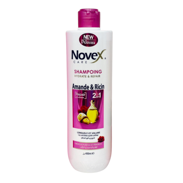 NOVEX SHAMPOING 400ML HYDRATE ET REPAIR  AMANDE ET RICIN