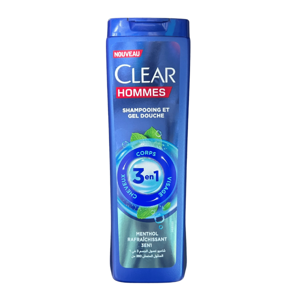 CLEAR SHP 360ML 3EN1 MENTHOL RAFRAICHISSANT
