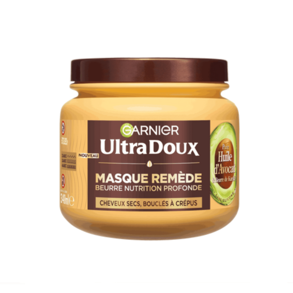GARNIER ULTRA DOUX MASQUE REMEDE  PURE HUILE D'AVOCAT ET BEURRE DE KARITE 340ML