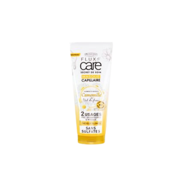 FLUX CARE MASQUE ET PRE-SHAMPOOING CAPILAIRE 200ML  CAMOMILLE