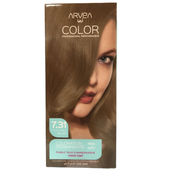 ARVEA COLORATION A FAIBLE TAUX D'AMMONIAUE 7.31 BLOND SABLE