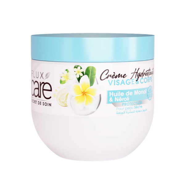 FLUX CARE CREME HYDRATANTE VISAGE ET CORPS 370ML HUILE DE MONOI ET NEROLI