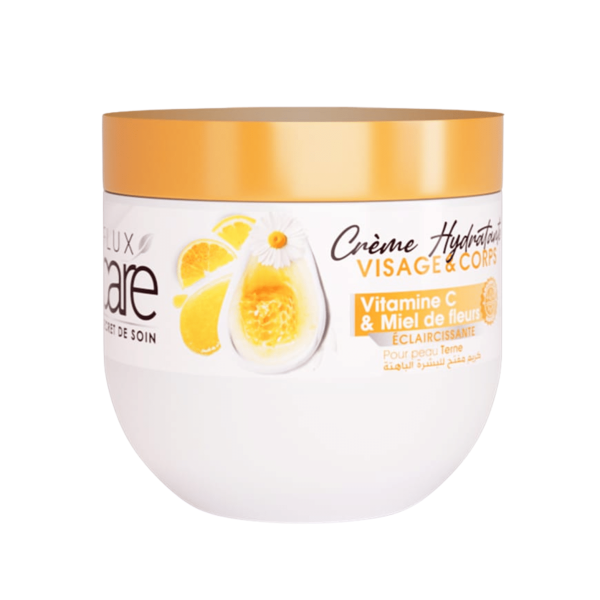 FLUX CARE CREME HYDRATANTE VISAGE ET CORPS 370ML VITAMINE C ET MIEL DE FLEURS