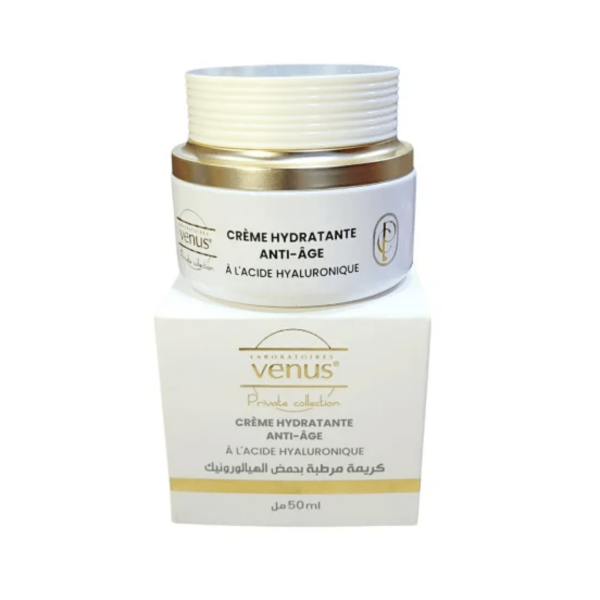 VENUS PRIVATE COLLECTION CREME HYDRATANTE ANTI AGE A L'ACIDE HYALURONIQUE 50ML