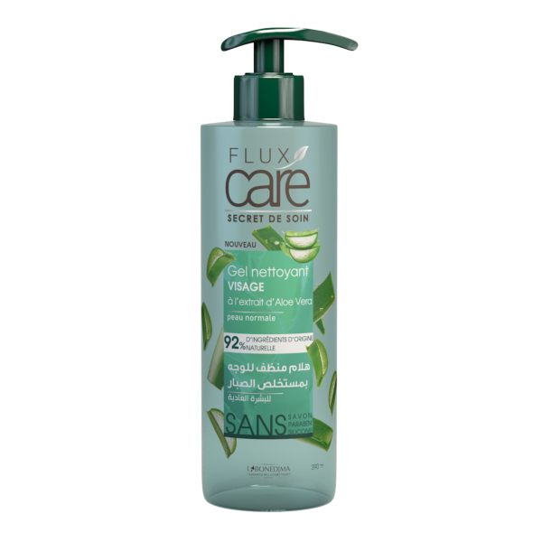 FLUX CARE GEL NETTOYANT VISAGE A L'EXTRAIT D'ALOE VERA PEAU NORMALE