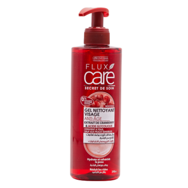 FLUX CARE GEL NETTOYANT VISAGE CRANBERRY ET ACIDE GLYCOLIQUE