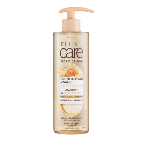FLUX CARE GEL NETTOYANT VISAGE VITAMINE C ET EXTRAIT DE MIEL