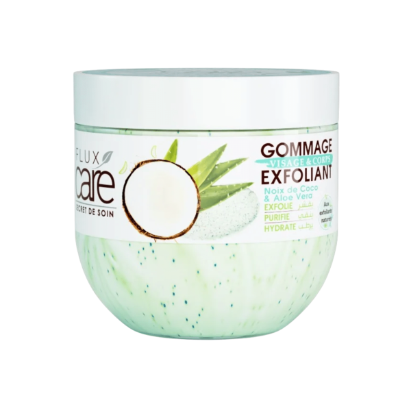 FLUX CARE GOMMAGE VISAGE ET CORPS NOIX DE COCO ET ALOE VERA