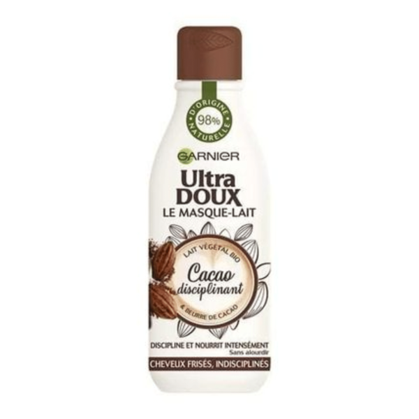 GARNIER ULTRA DOUX LE MASQUE-LAIT 250ML CACAO DISCIPLINANT CHEVEUX FRISES INDISCIPLINES
