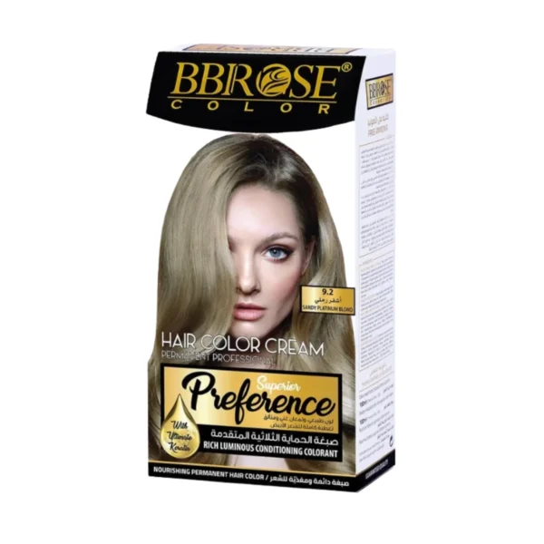 BBROSE COLORATION SUPERIOR PREFERENCE  9.2 SANDY PLATINUM BLOND