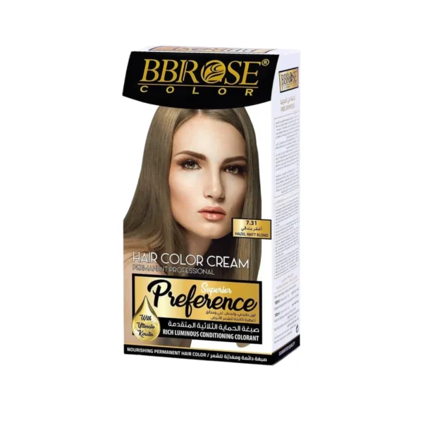 BBROSE COLORATION SUPERIOR PREFERENCE  7.31 HAZEL MATT BLOND