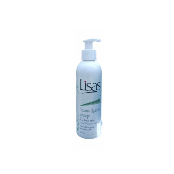 SAVON LIQUIDE VISAGE LISAS A L'ARGILE VERTE