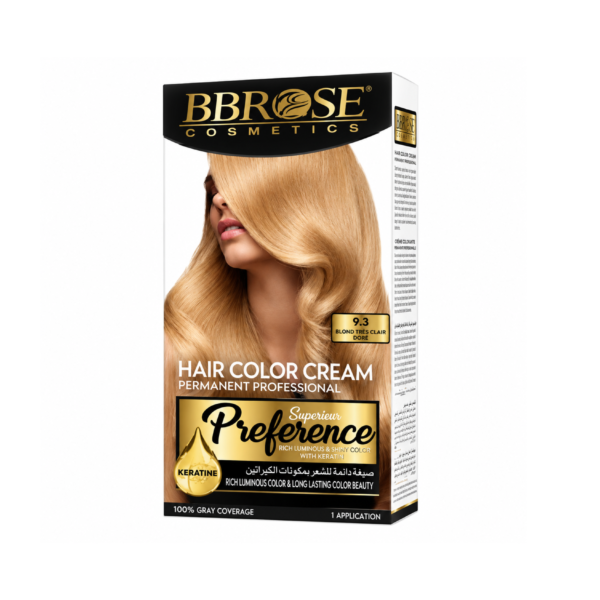 BBROSE COLORATION SUPERIOR PREFERENCE  9.3 VERY LIGHT GOLDEN BLOND