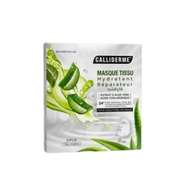 CALLIDERM MASQUE TISSU VISAGE  HYDRATATION REPARATEUR ALOE VERA