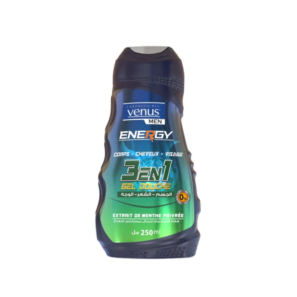 VENUS MEN GEL DOUCHE 3EN1 EXTRAIT DE MENTHE POIVREE