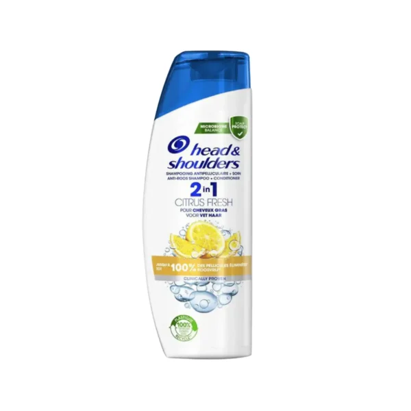 HEAD AND SHOULDERS MENTHOLSHAMPOOING ANTIPELLICULAIRE  CITRUS FRESH 2EN1 300ML