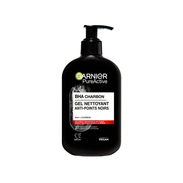 GARNIER PURE & CLEAN ANTI-BLACKHEAD CHARCOAL CLEANSING  POUR POINT NOIR 200ML