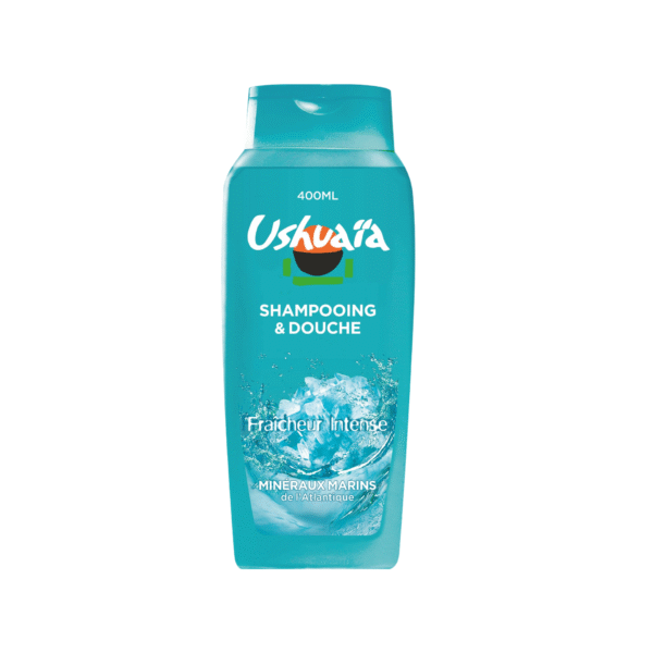USHUAIA SHAMPOOING ET DOUCHE 400ML FRAICHEUR INTENSE MINERAUX MARINS