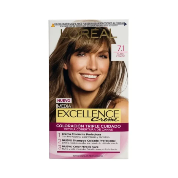 EXCELLENCE  COLORATION 7.1 BLOND CENDRE