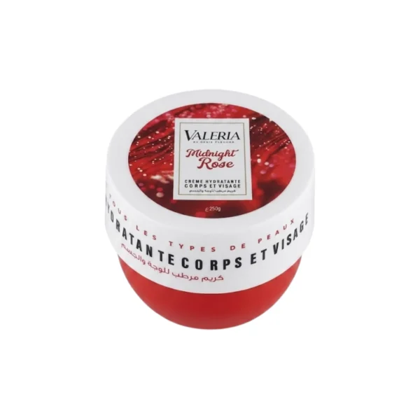 VALERIA CREME HYDRATANTE CORPS ET VISAGE 250ML MIDNIGHT ROSE