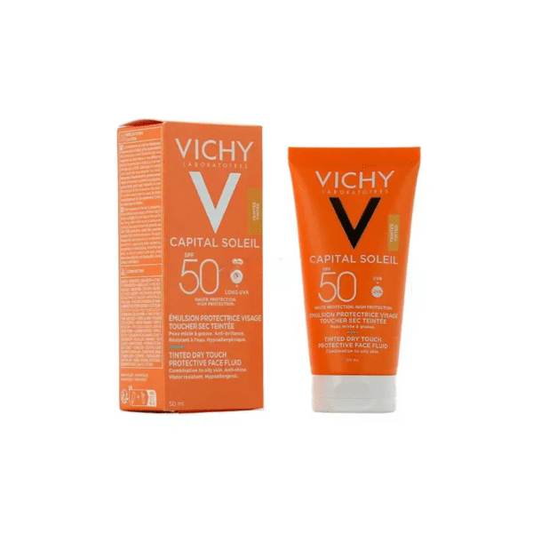 VICHY ECRAN TOTAL  50 SPF TOUCHER SEC TEINTEE