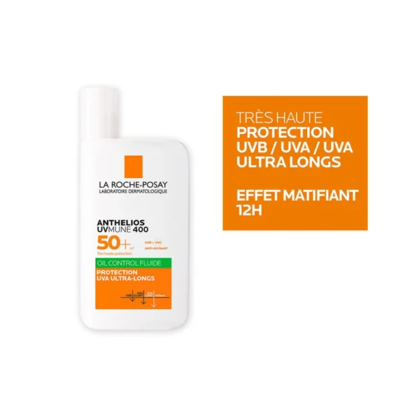 LA ROCHE POSAY ANTHELIOS UVMUNE 400 50+SPF FLUIDE OIL CONTROL PROTECTION UVA ULTRA LONGS