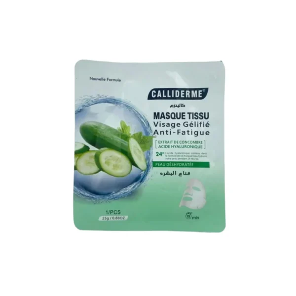 CALLIDERM MASQUE TISSU VISAGE ANTI FATIQUE CONCOMBRE