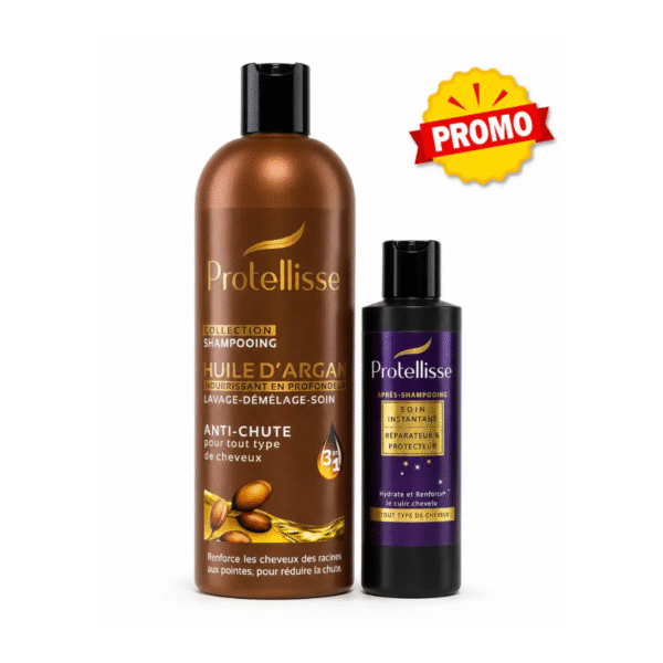 PROTELLISSE SHAMPOING COLLECTION 1L HUILE D'ARGAN ANTI CHUTE TOUT TYPE DE CHEVEUX