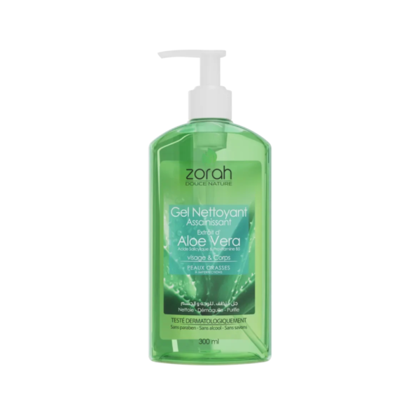 ZORAH GEL NETTOYANT ASSAINISSANT A L'ALOE VERA PEAUX GRASSES A IMPERFECTION 300ML