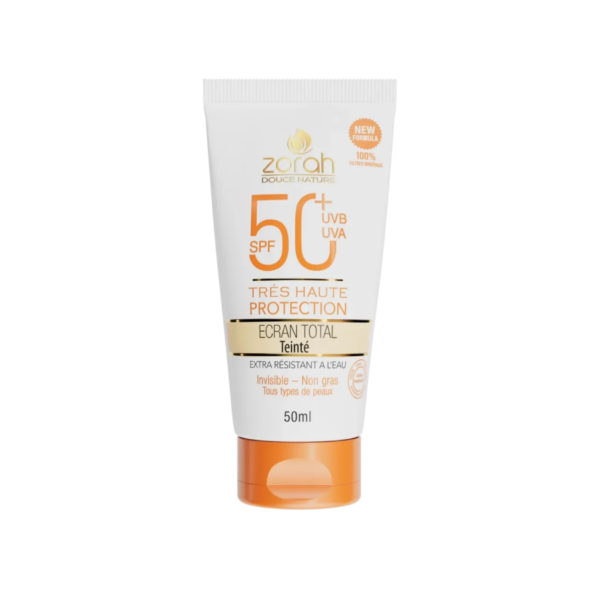 ZORAH ECRAN TOTAL TEINTE 50SPF 50ML TOUS TYPES DE PEAUX